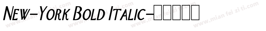 New-York Bold Italic字体转换